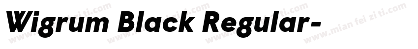 Wigrum Black Regular字体转换